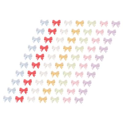 70pcs Mini Resin Bowknot Charms for DIY Crafts Xmas