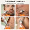 Trimcoo Electric Groin & Body Hair Trimmer - Painless Beard Razor for Men, All-in-One Body Groomer, Waterproof Wet/Dry Men's Ball Shaver with Magnetic Head, USB-C Charging, Easy Claen, White(Lite) view 2