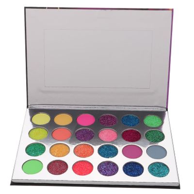 BIUDECO Glitter Eyeshadow Palette Glow Dark Halloween Eyeshadow for Creative Makeup and Costumes Portable Compact Design for and