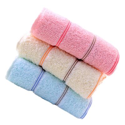 BAZEITFLOW 3pcs Cotton Face Towels Soft Water Absorbent Skin-friendly Cloths for Home Hotel and Spa Use for Washing and Drying Random Colors