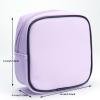 AGBIADD Clear Makeup Bag Travel Cosmetic Case Transparent Toiletry Bag with Zipper, Portable Make Up Organizer Traveling Compact Car Bag for Essentials (Purple) view 2