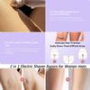 2 in 1 Electric Lady Shaver, Portable Rechargeable & Waterproof Bikini Trimmer for Face Lip Chin Pubic Underarm Legs (Pink) view 3