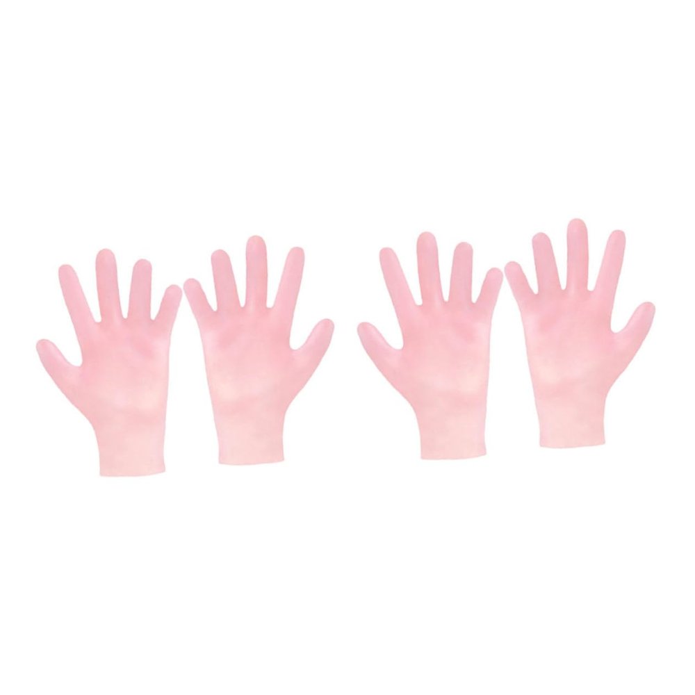 CALLARON 2pairs Exfoliating Gloves Moisturizing Hand Care Treatment Whitening Pink