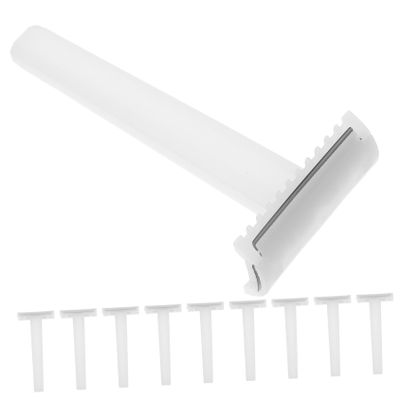 NIYANGLE 10pcs Sensitive Skin Hair Remover Razors for Women Disposable Double-edged Razors Hair Removal Shaver for Underarm Eyebrow Trimming Men Women