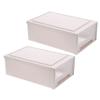 ARTIBETTER 2pcs Stackable Storage Drawer Organizers for Makeup and Clothes Plastic Desktop Storage Bins for Use Versatile Drawer Units Capacity view 1