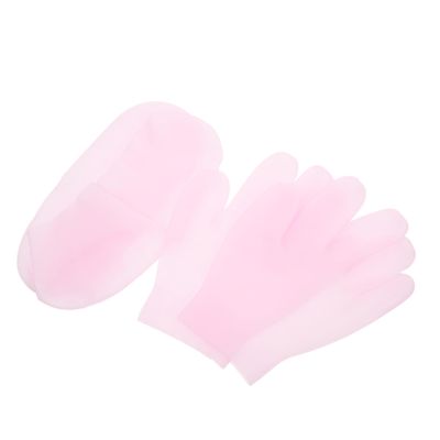 BCOATH 2pairs Moisturizing Gel Spa Socks Gloves Hand and Foot Care Treatment Essential Oils Soft Stretchy for Home Use