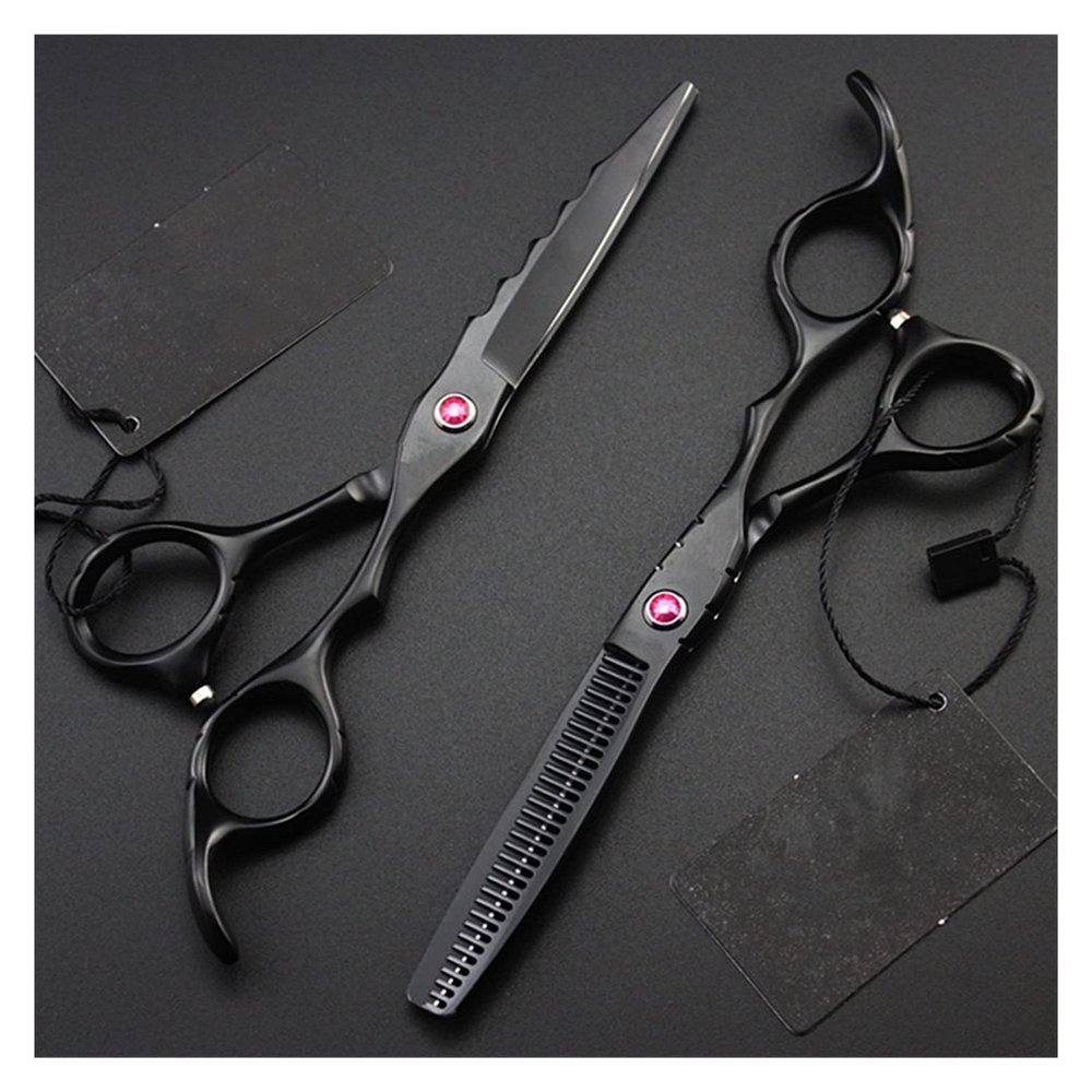 2 6-inch Wave, Set Haircut thinning, hairdresser's, Flat, Tooth Hair Cutting Shears
