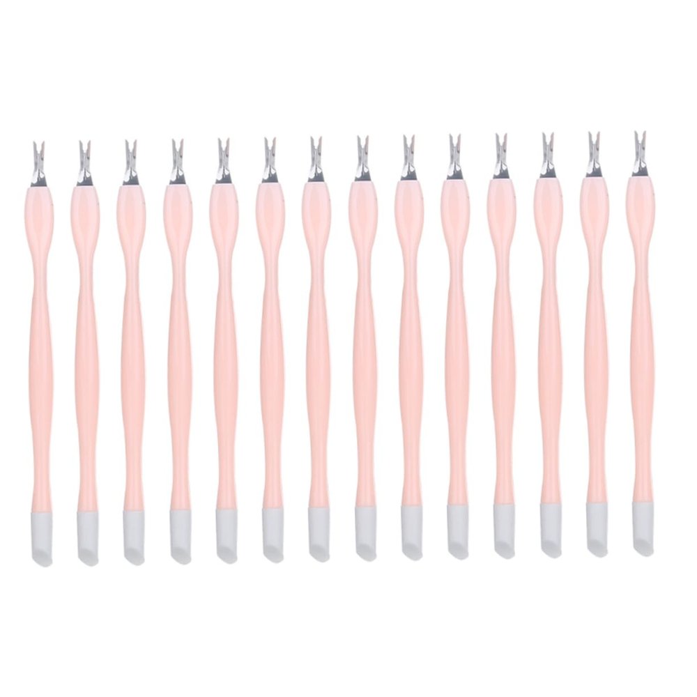 CALLARON 30PCS Dual-Ended Dead Skin Fork and Pusher Set Professional Manicure Cuticle Remover Tools for Nail Care Suitable for Home and Salon Use Random Color