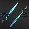 440c 6 inchgreen Cutting Barber Haircut thinning Shears Cut Scissor Hairdressing view 3