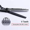 6 Inch Hairdresser Barber Hairdressing Shears Kit Steel Hair Cutting Thinning Texturizing Shears Set Black Grooming view 3