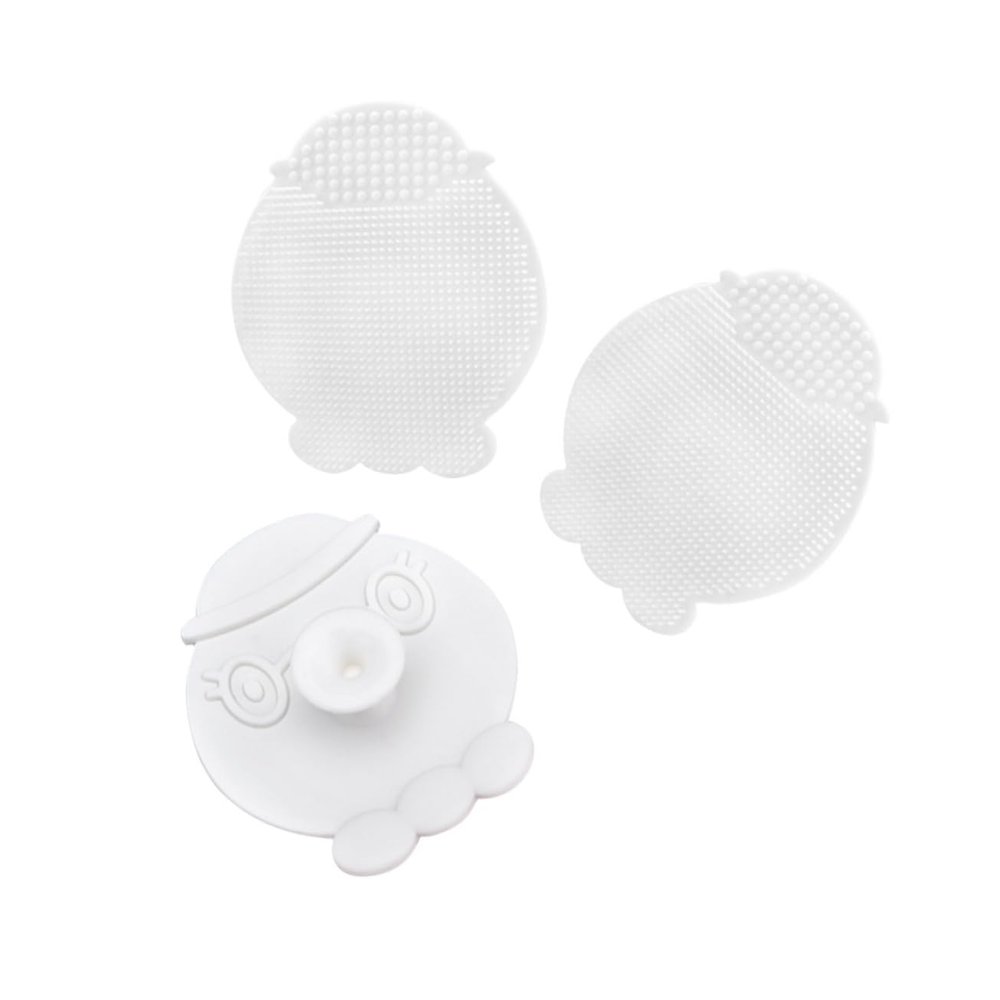 BESTYASH 3pcs Silicone Octopus-Shaped Facial Brush Gentle Face Cleansing Instrument for Daily Use Non-Abrasive and Skin-Friendly for All Skin Types White