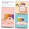 4Pcs Rainbow Cute Bubble Bath Balls with Natural Ingredients Relaxing Bath Salt for Shower and Bathing Bliss view 2