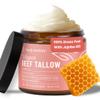 Body Restore Grass Fed Whipped Beef Tallow for Dry Skin, Face - Manuka Honey, Jojoba Oil, Christmas Stocking Stuffers, White Elephant, Birthday Gifts for Women, Men, Travel Essentials - Citrus view 1