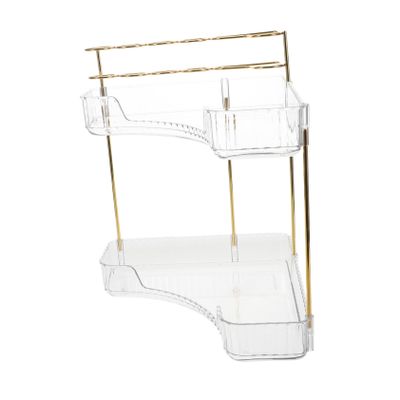 ABOOFAN Corner Skincare Organizer Countertop Storage for Makeup Brushes and Toothbrushes Multi Vanity for Efficient Bathroom Organization
