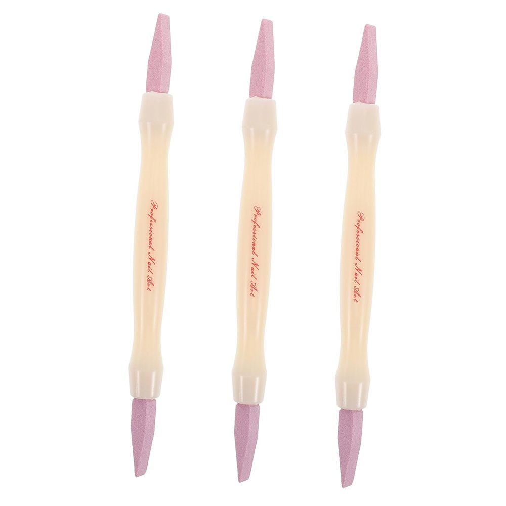 FOMIYES 3pcs Exfoliating Pen Nail Tools Cuticle Pusher Sanding Stick Nail File Manicure Pedicure Tools for Home Salon