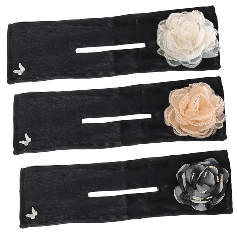 PartyKindom 3pcs Flower Hair Bun Maker Lazy Hair Bun Shaper for Women Girls Styling Tool