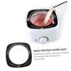 OATIPHO 50pcs Unhairing Wax Warmer Paper Pads Hair Removal Wax Machine Ring Stain Resistant Mat view 4