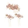 Baluue 3pcs Bridal Hair Comb Rhinestone Flower Design Wedding Hair Accessories for Women and Bridesmaids Elegant Side Comb Clips for Special Occasions view 1