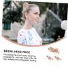 Baluue 3pcs Bridal Hair Comb Rhinestone Flower Design Wedding Hair Accessories for Women and Bridesmaids Elegant Side Comb Clips for Special Occasions view 4