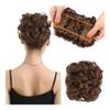 QIXUEZHENG Hair Bun, Synthetic Messy Bun for Curly Hair  Fluffy Wig Bun Updo Cover with Comb & Elastic Band Women's(Dark brown) view 1
