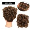 QIXUEZHENG Hair Bun, Synthetic Messy Bun for Curly Hair  Fluffy Wig Bun Updo Cover with Comb & Elastic Band Women's(Dark brown) view 2