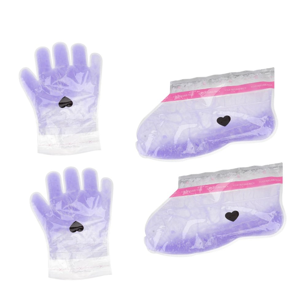 PartyKindom 2pairs Lavender Paraffin Wax Therapy Kit for Hand and Feet Care Professional Cover for Nourishing Skin for Home Use and Beauty Salons