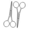 HAPINARY 2pcs Stainless Steel Eyebrow Scissors Rounded Tips for Safe Trimming of Eyebrows Nose Hair and Beards Compact Beauty Scissors Go Grooming view 1