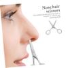 HAPINARY 2pcs Stainless Steel Eyebrow Scissors Rounded Tips for Safe Trimming of Eyebrows Nose Hair and Beards Compact Beauty Scissors Go Grooming view 3
