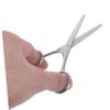 HAPINARY 2pcs Stainless Steel Eyebrow Scissors Rounded Tips for Safe Trimming of Eyebrows Nose Hair and Beards Compact Beauty Scissors Go Grooming view 4