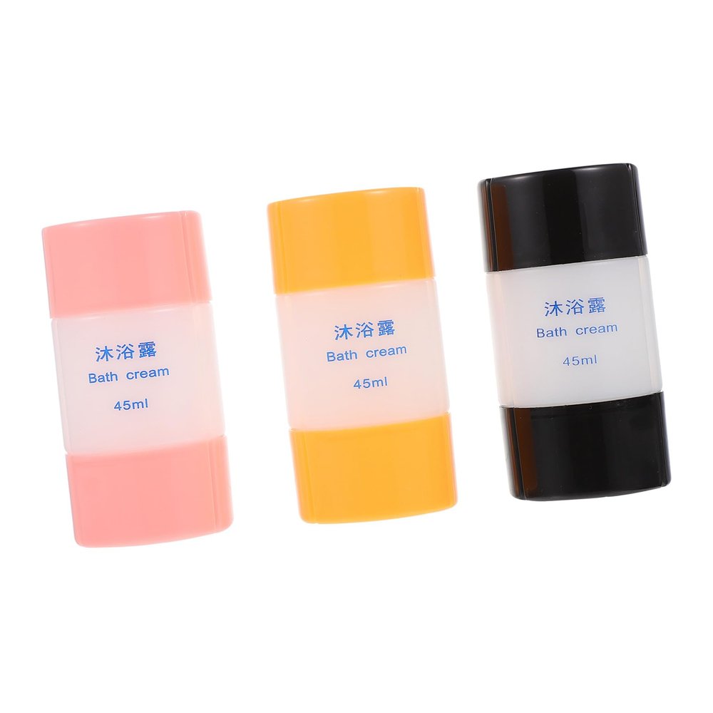 NIYANGLE 3pcs Cosmetic Dispenser Portable Toiletry Bottle Set Tsa Approved Travel Bottles Jars Material