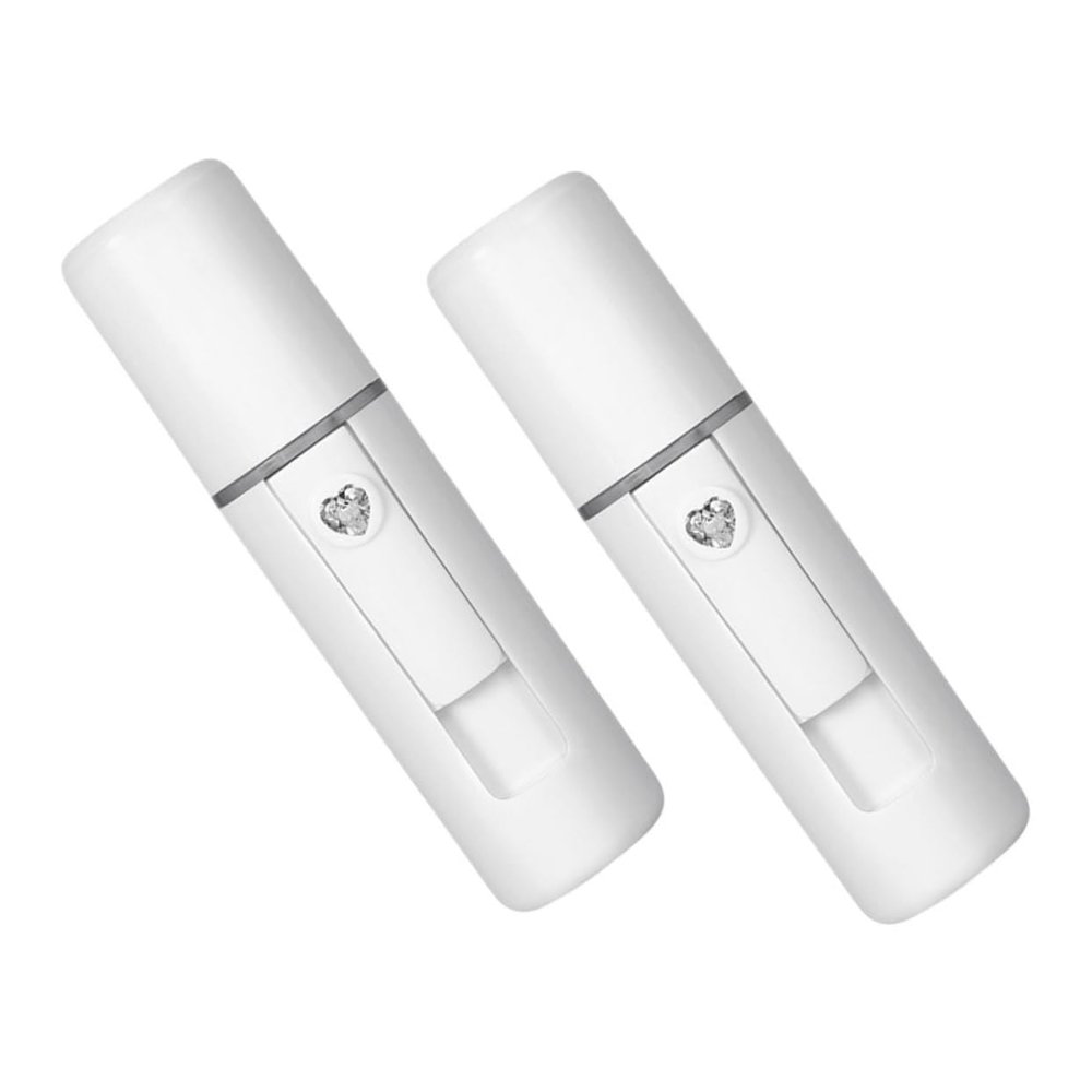 Ipetboom 2pcs Nano Mist Sprayer and Face Steamer Multifunctional Facial Hydrator for Skin Moistening and Refreshing for Daily Skincare and Makeup Setting White
