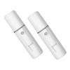 Ipetboom 2pcs Nano Mist Sprayer and Face Steamer Multifunctional Facial Hydrator for Skin Moistening and Refreshing for Daily Skincare and Makeup Setting White view 1