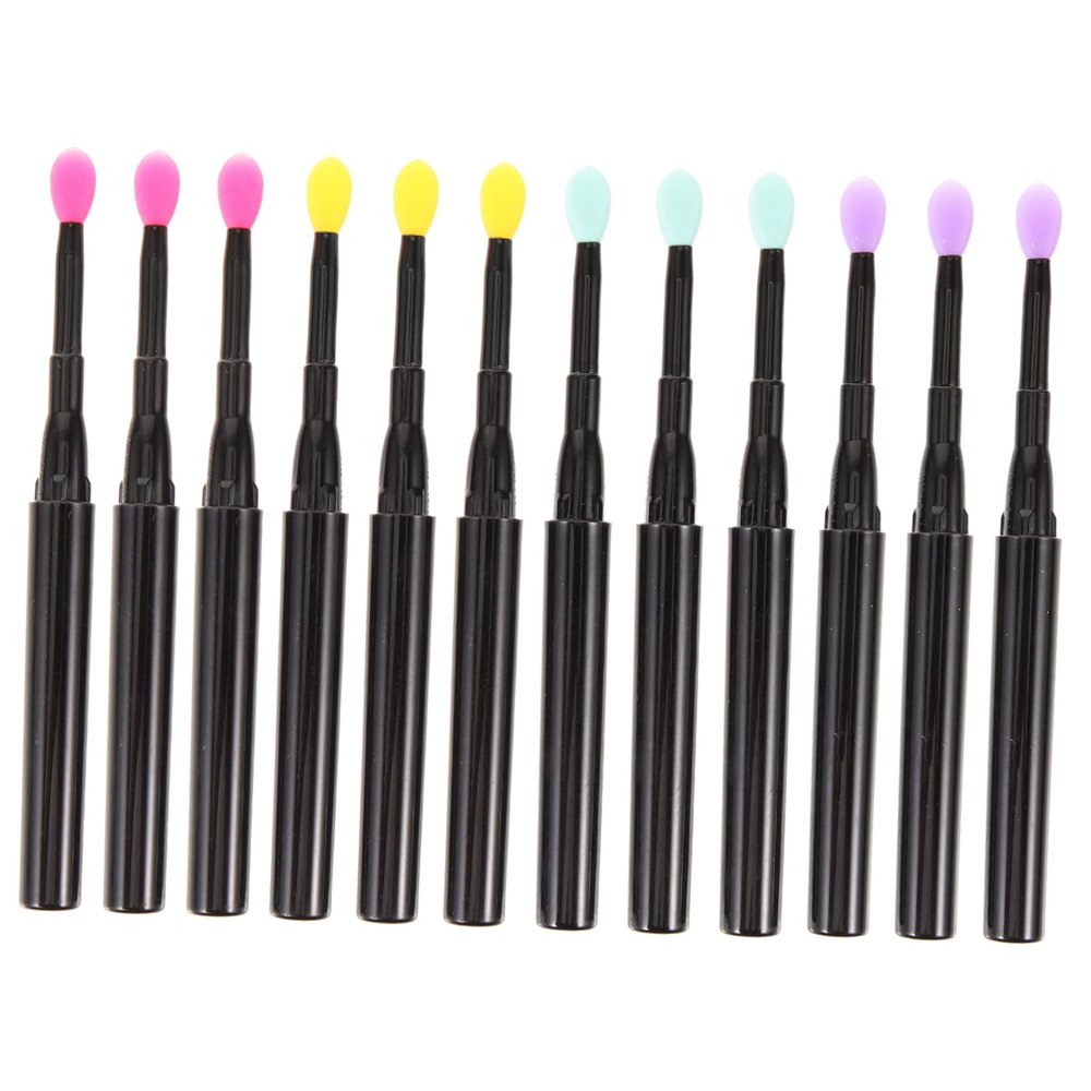 CALLARON Silicone Lip Brush Set Lid 12Pcs Multi-Purpose Makeup Applicators for Lip Gloss and Eyeshadow Soft Silicone Material for Makeup Enthusiasts