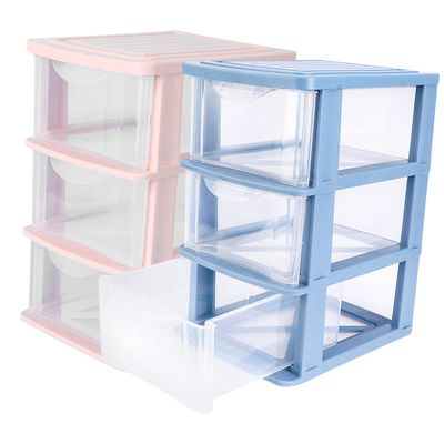 ABOOFAN 2pcs Makeup Organizers Storage Boxes Type Desktop Organizers File Cabinet Drawer Sleek Functional Capacity