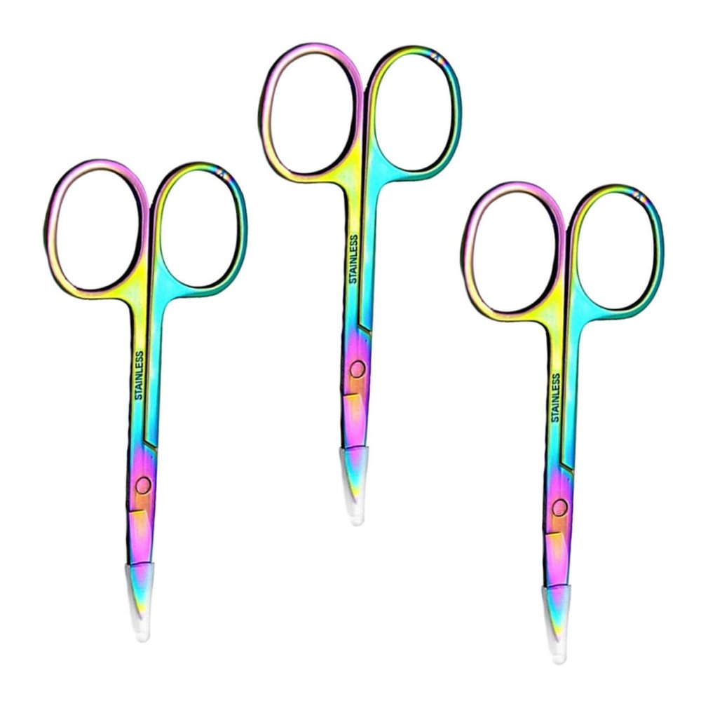 FOMIYES 3pcs Eyebrow Grooming Scissors Stylish Eyebrow Tools for Shaping Men Grooming Kit