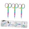 MERRYHAPY 3pcs Stainless Steel Eyebrow Scissors for Women Men Brow Tool for Shaping Trimming Comb Razor view 3