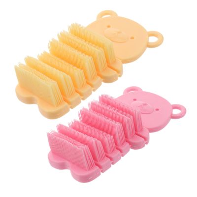 Happyyami 2pcs Hand Massage Brush Nail Brush for Cleaning Gentle Exfoliating Pedicure Supplies Nail Care