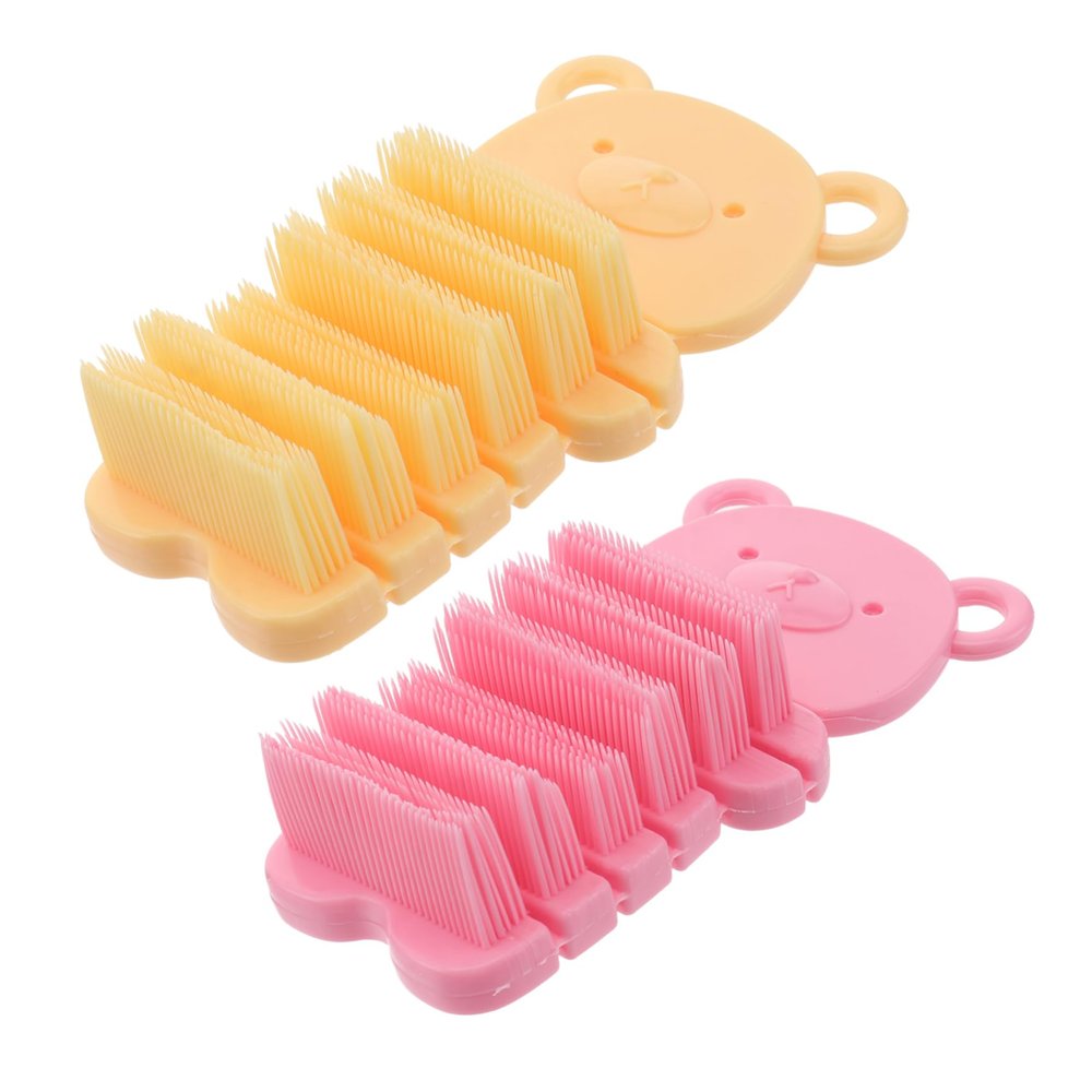 Happyyami 2pcs Hand Massage Brush Nail Brush for Cleaning Gentle Exfoliating Pedicure Supplies Nail Care