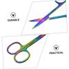 Happyyami 3pcs Eyebrow Trimmer Scissors Eyebrow Shears Stainless Steel for Grooming Lightweight Portable view 3