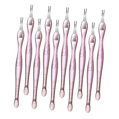 BIUDECO 10pcs Manicure Tools Nail Buffer Nail Art Tools for for Scraper Dead Skin Forks Trimmers Scissors