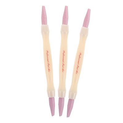 CALLARON 3pcs Exfoliating Pen Stone Sanding Nail File Cuticle Remover Pumice Stone Stick Pedicure Tool for Nail Art