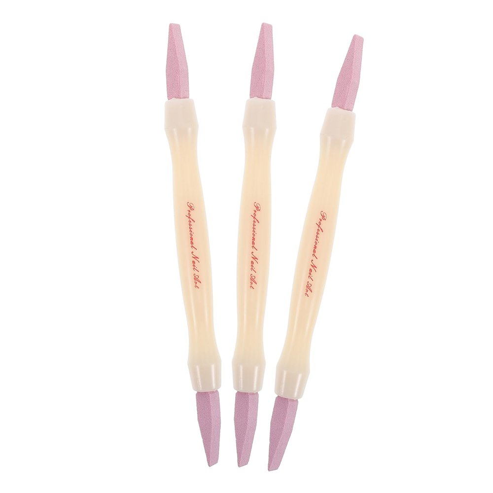 CALLARON 3pcs Exfoliating Pen Stone Sanding Nail File Cuticle Remover Pumice Stone Stick Pedicure Tool for Nail Art