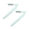 TOGEVAL Stainless Steel Foldable Eyelash Comb 2-Piece Makeup Tool for Women Portable Eyelash Grooming Brush Protective Case Random Color view 1