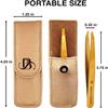 Beauty Power Professional Tweezers in Case - Slant, Durable Lightweight German Stainless Steel, Ultra Precision Tweezers for Eyebrows, Facial Hair, Chin, and Ingrown Hair Removal - Gift (Gold) view 2