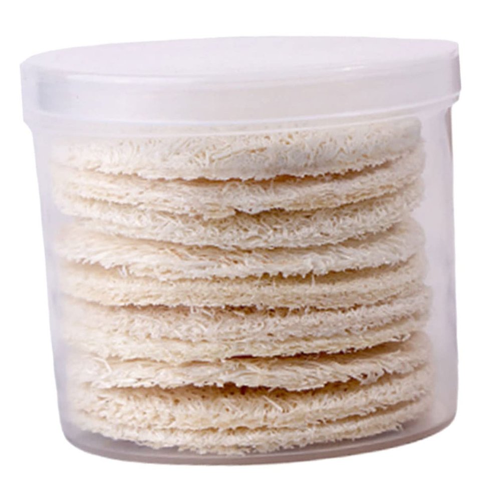 CALLARON 10pcs Loofah Makeup Removal Pads Reusable Facial Cleaning Puff for Exfoliating and Deep Cleansing Lightweight and Portable Makeup for Travel and Daily Use