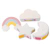COLLBATH Rainbow Explosion Bath Salt Balls Set 4Pcs Colorful Cloud and Star Bath Salt Balls Essential Oils for Boys and Girls and Adults view 1