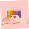 COLLBATH Rainbow Explosion Bath Salt Balls Set 4Pcs Colorful Cloud and Star Bath Salt Balls Essential Oils for Boys and Girls and Adults view 2