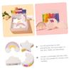 COLLBATH Rainbow Explosion Bath Salt Balls Set 4Pcs Colorful Cloud and Star Bath Salt Balls Essential Oils for Boys and Girls and Adults view 3