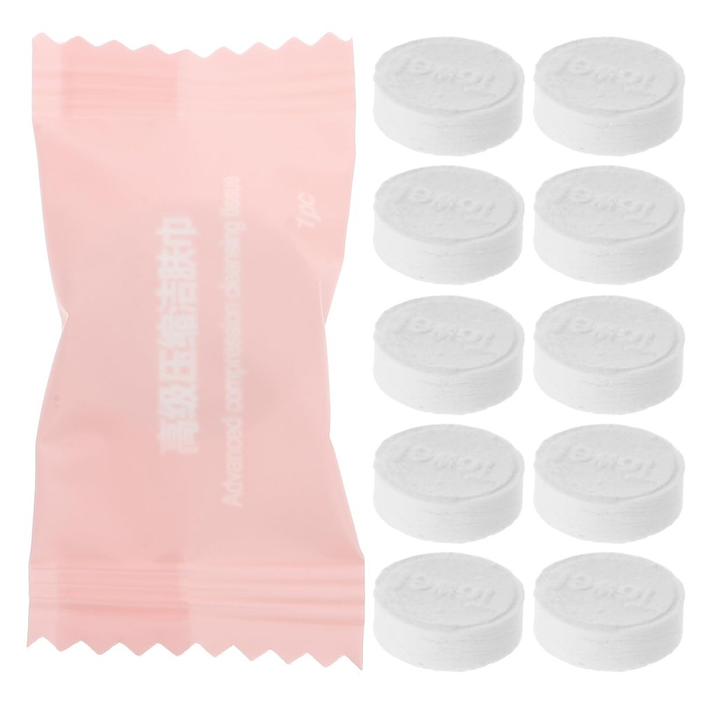 BCOATH 50pcs Compressed Towels Tablets Disposable Face Towels for Travel Beauty Salon Portable Coin Tissue for Clean Soft Skin-friendly Cleansing Travel Washcloths