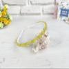 Yellow Quartz summer headband, Beach wedding beaded hair crown, Yellow crystals headpiece, Summer wedding stones hair accessories, Bling gemstones bridal hair piece, Women thin headband for Prom, Bridesmaid hair jewelry, Beach tiara crown (Design #5) view 3